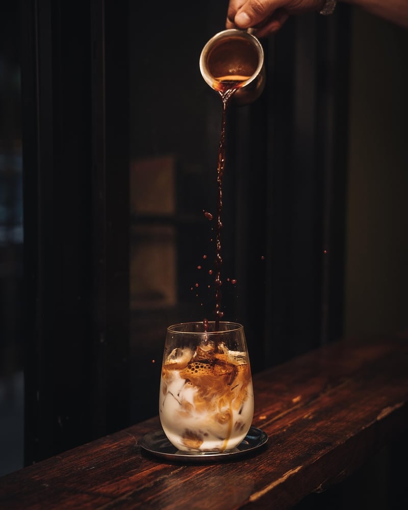 Barista preparing coffee